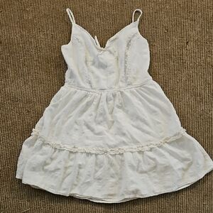 Mi Ami White Ruffled Tiered Sundress